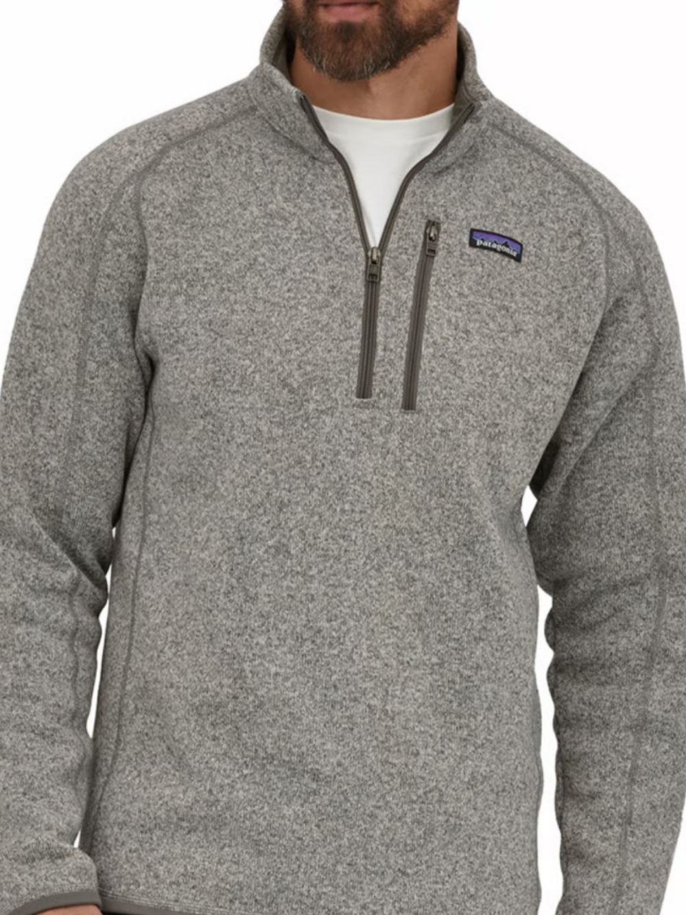 Patagonia Men’s Gray Zip-Up Fleece Pullover